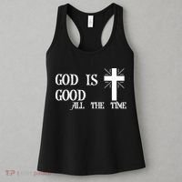 God Is Good All The Time With Cross Women's Tank Top thumb 3