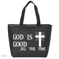 God Is Good All The Time With Cross Tote Bag thumb 0