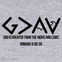 God Is Greater Romans 3:38 Women's Racerback Cropped Tank thumb 2