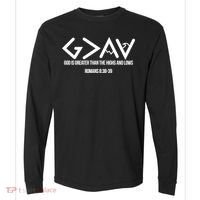 God Is Greater Romans 3:38 Comfort Colors Heavyweight Long Sleeve T-Shirt thumb 0