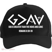 God Is Greater Romans 3:38 Five-Panel Snapback Cap thumb 0