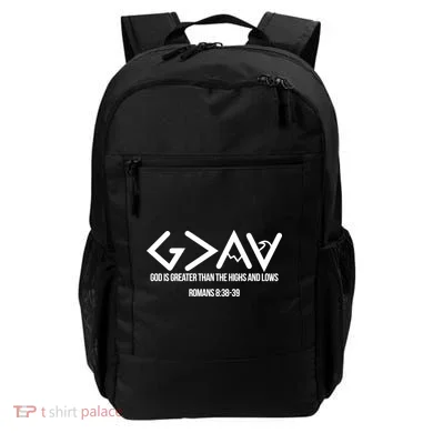 God Is Greater Romans 3:38 Backpack