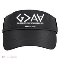 God Is Greater Romans 3:38 Adult Drive Performance Visor thumb 0