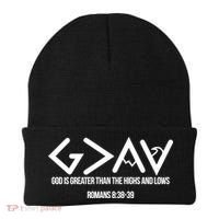 God Is Greater Romans 3:38 Beanie thumb 0