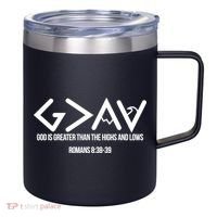 God Is Greater Romans 3:38 12oz Stainless Steel Coffee Mug thumb 0