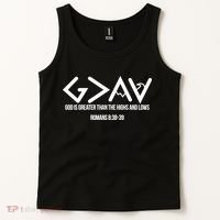 God Is Greater Romans 3:38 Tank Top thumb 2