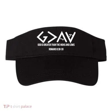 God Is Greater Romans 3:38 Visor