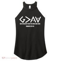 God Is Greater Romans 3:38 Women's Perfect Tri Rocker Tank thumb 0
