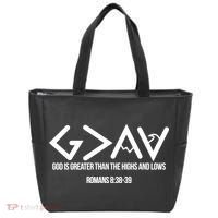 God Is Greater Romans 3:38 Tote Bag thumb 0
