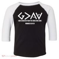 God Is Greater Romans 3:38 Toddler Fine Jersey T-Shirt thumb 0