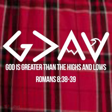 God Is Greater Romans 3:38 Men's Flannel Plaid Pajama Pants