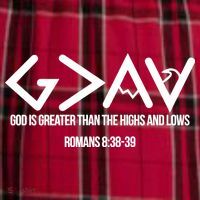 God Is Greater Romans 3:38 Men's Flannel Plaid Pajama Pants thumb 2