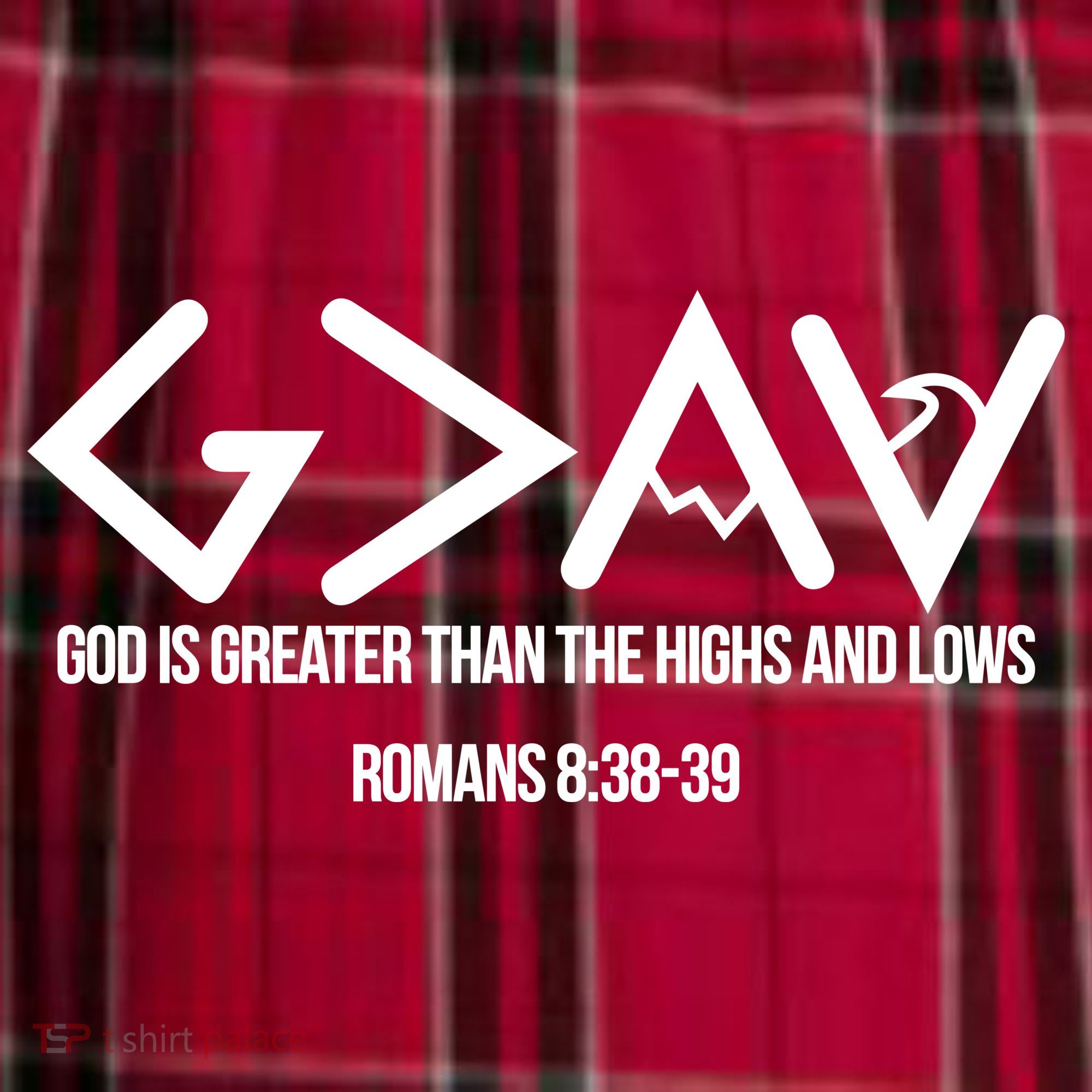 God Is Greater Romans 3:38 Men's Flannel Plaid Pajama Pants