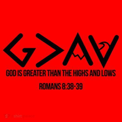 God Is Greater Romans 3:38 Santa Hat