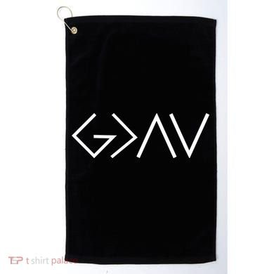 God is Greater Than Our Highs And Lows Golf Towel