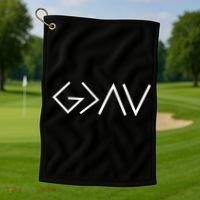 God is Greater Than Our Highs And Lows Golf Towel thumb 1