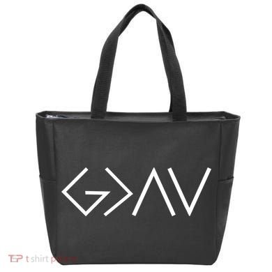 God is Greater Than Our Highs And Lows Tote Bag