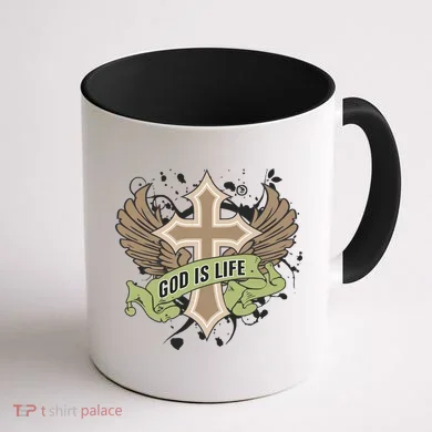 God is Life Coffee Mug back