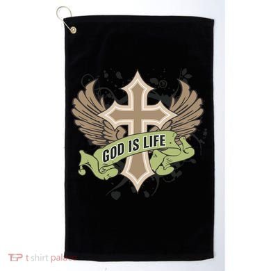 God is Life Golf Towel