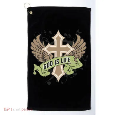 God is Life Golf Towel