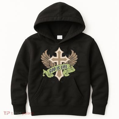 God is Life Kids Hoodie