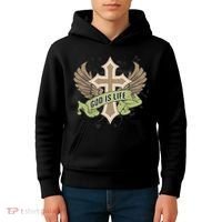 God is Life Kids Hoodie thumb 4
