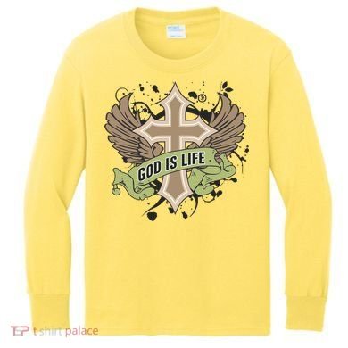 God is Life Kids Long Sleeve Shirt