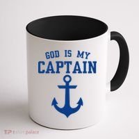 God Is My Captain Coffee Mug thumb 1