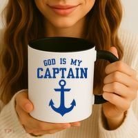 God Is My Captain Coffee Mug thumb 3