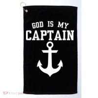 God Is My Captain Golf Towel thumb 0