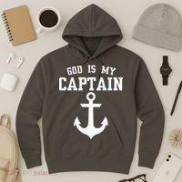 God Is My Captain Hoodie thumb 3
