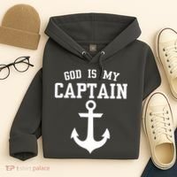 God Is My Captain Hoodie thumb 4