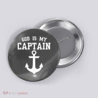 God Is My Captain Button thumb 0