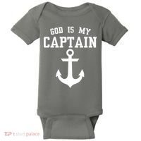 God Is My Captain Baby Bodysuit thumb 0
