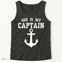 God Is My Captain Tank Top thumb 2