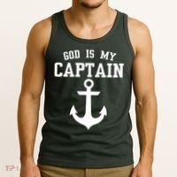 God Is My Captain Tank Top thumb 3