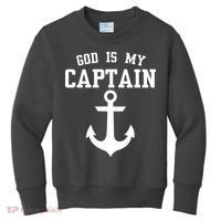 God Is My Captain Kids Sweatshirt thumb 0