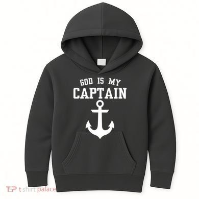 God Is My Captain Kids Hoodie