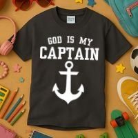 God Is My Captain Kids T-Shirt thumb 3