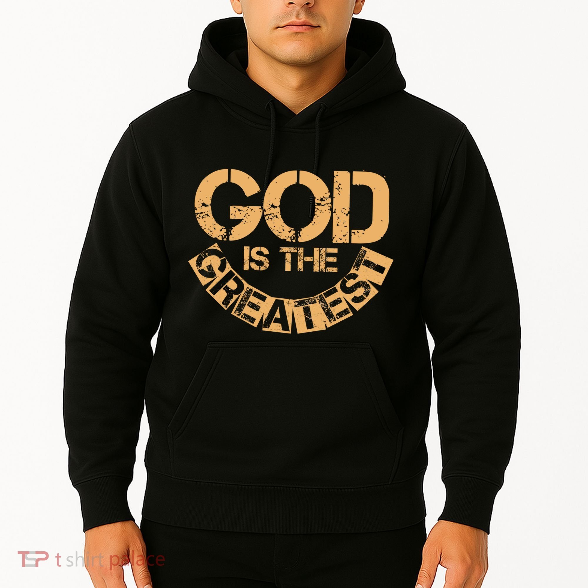 GOD is the Greatest Army Stamp Print Hoodie