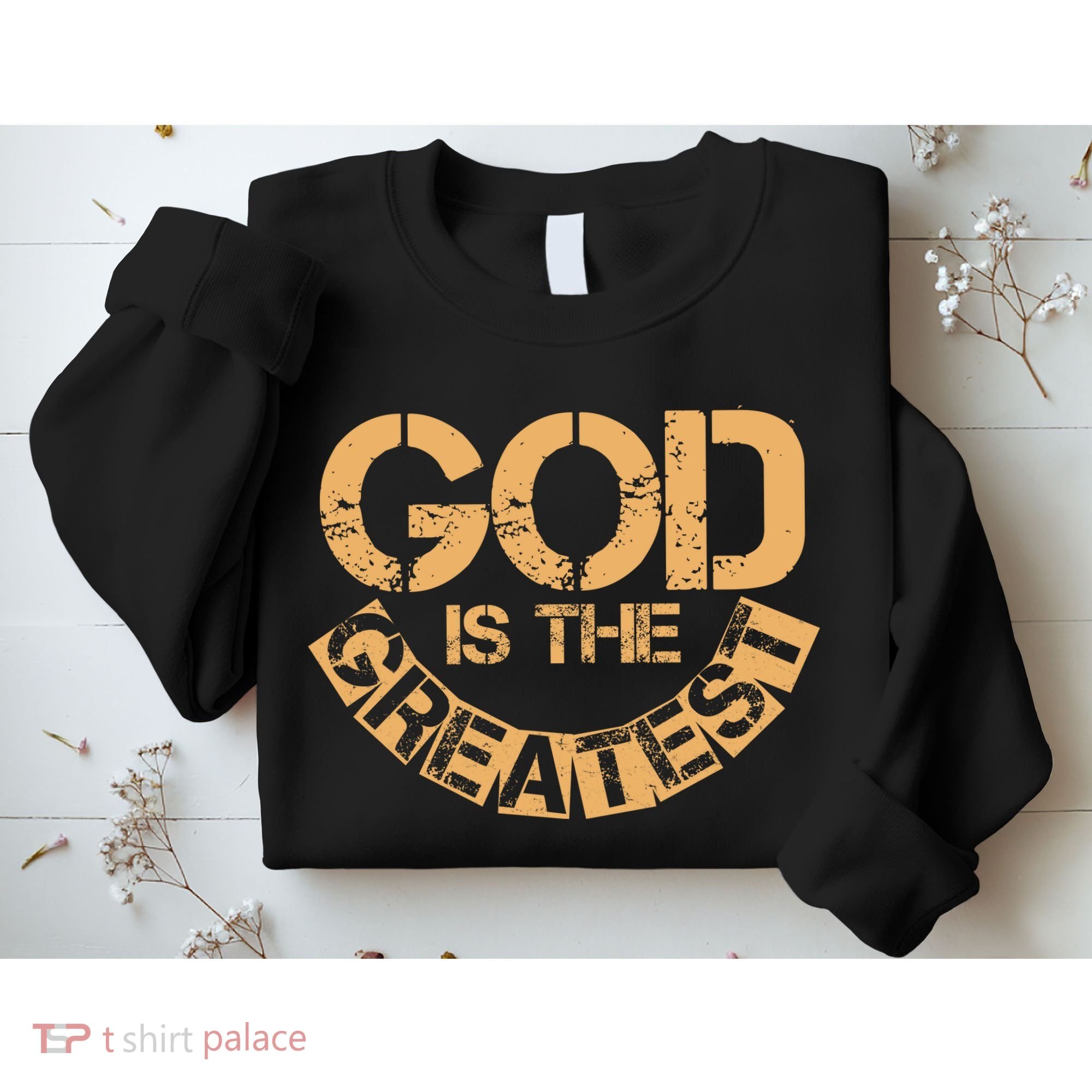 GOD is the Greatest Army Stamp Print Sweatshirt