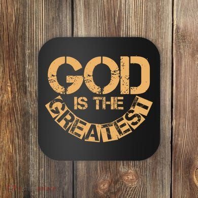 GOD is the Greatest Army Stamp Print Coaster