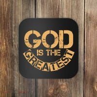 GOD is the Greatest Army Stamp Print Coaster thumb 0