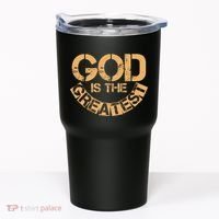 GOD is the Greatest Army Stamp Print Tumbler thumb 0
