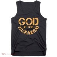 GOD is the Greatest Army Stamp Print Tank Top thumb 0