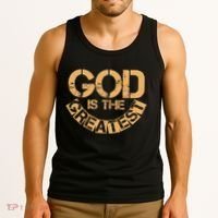 GOD is the Greatest Army Stamp Print Tank Top thumb 3