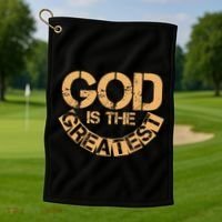 GOD is the Greatest Army Stamp Print Golf Towel thumb 1