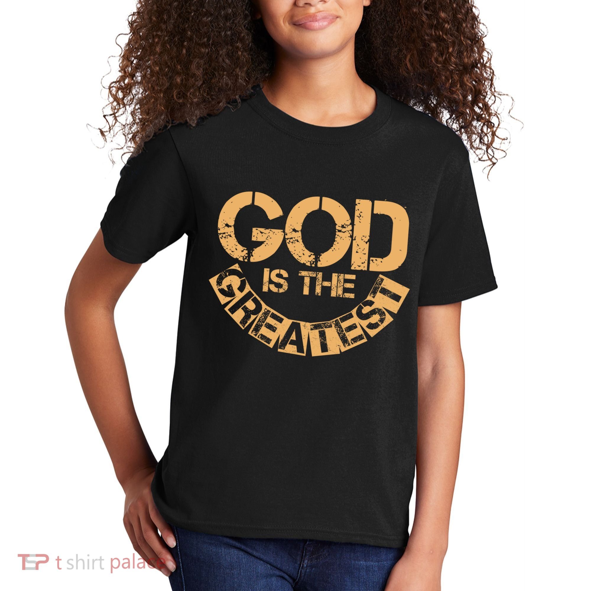 GOD is the Greatest Army Stamp Print Kids T-Shirt