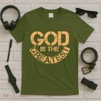 GOD is the Greatest Army Stamp Print T-Shirt thumb 5