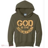 GOD is the Greatest Army Stamp Print Kids Hoodie thumb 0